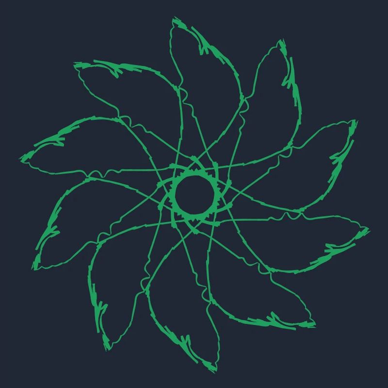 fleur | Éolienne | Mandala | Motif vectoriforme