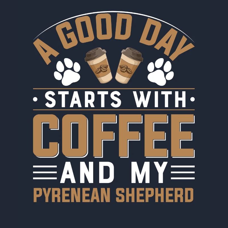 Pyrenean Shepherd German Shepherd Drinking Coffee