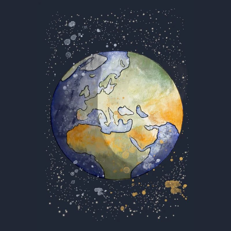Globe d’illustration d’aquarelle