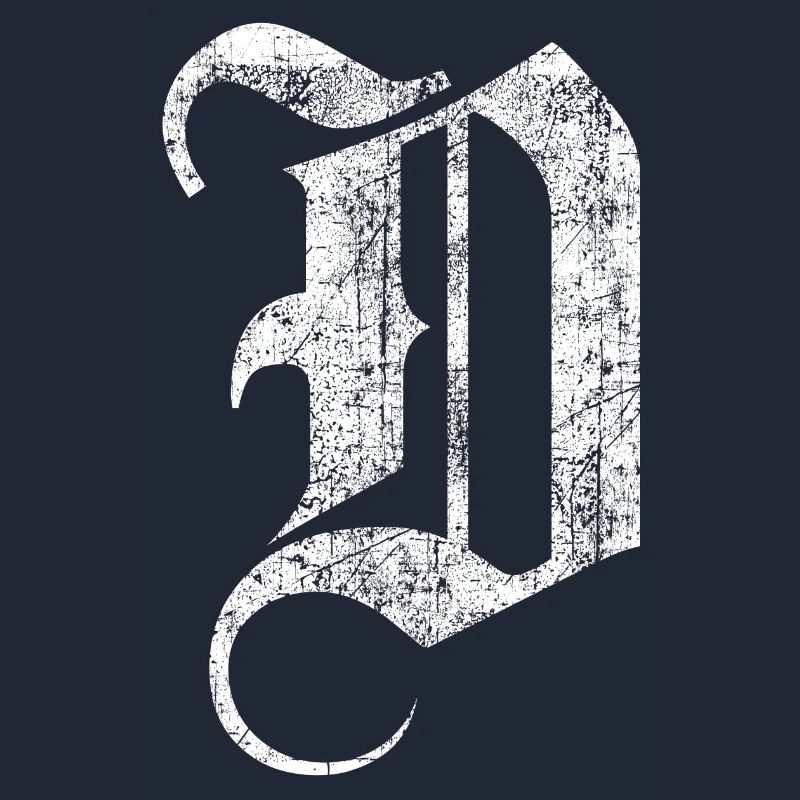 Tshirt alphabet initial D