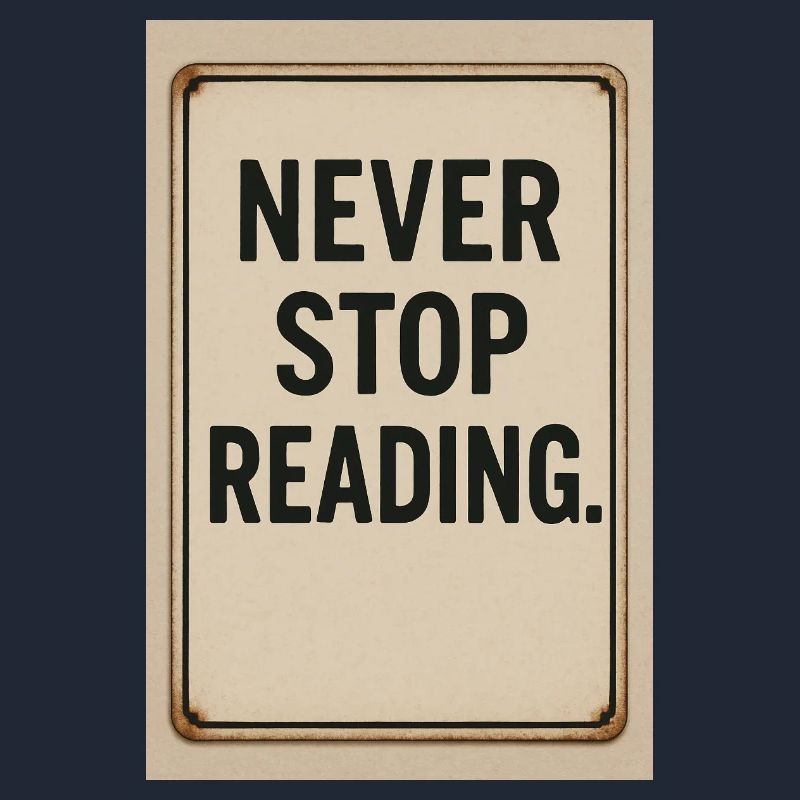 Hören Sie nie auf zu lesen