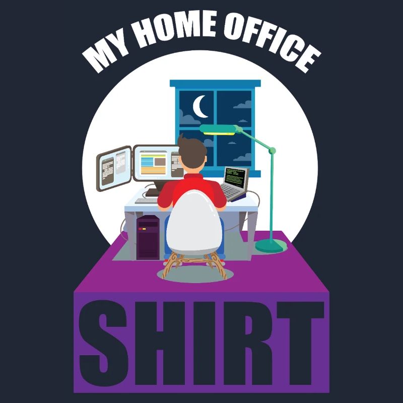 Night Shift Coder Programmer Desk Graphic