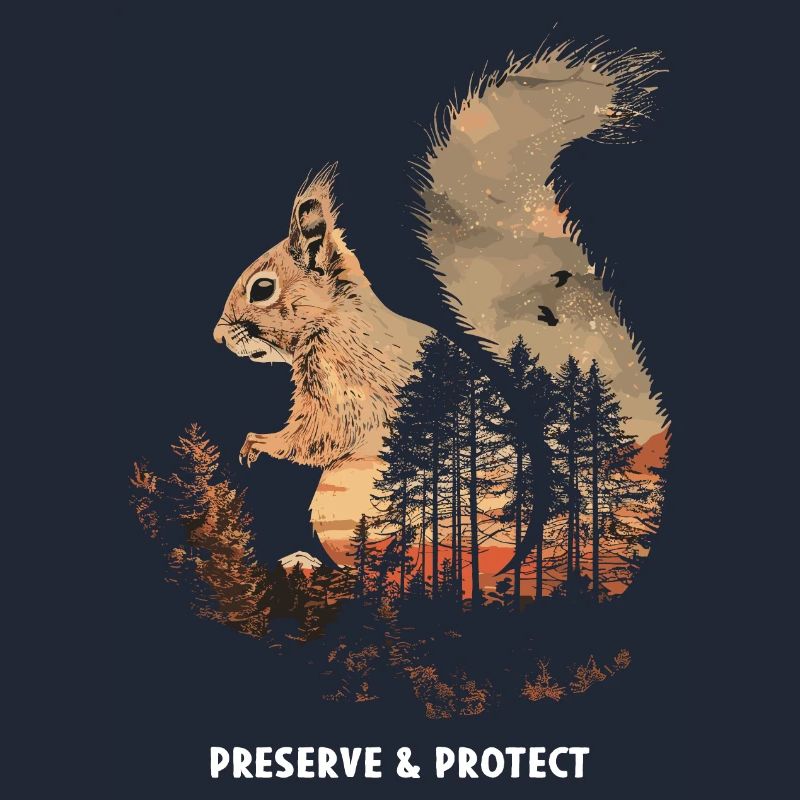 Preserve & Protect Eichhörnchen Baumhörnchen Wald