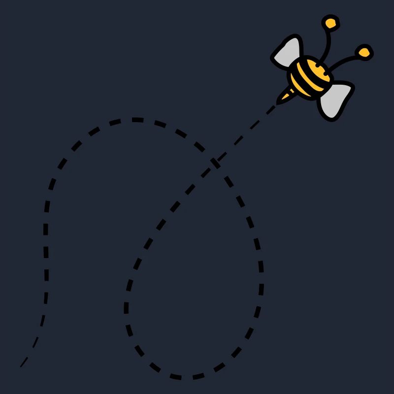 Dashed line bee