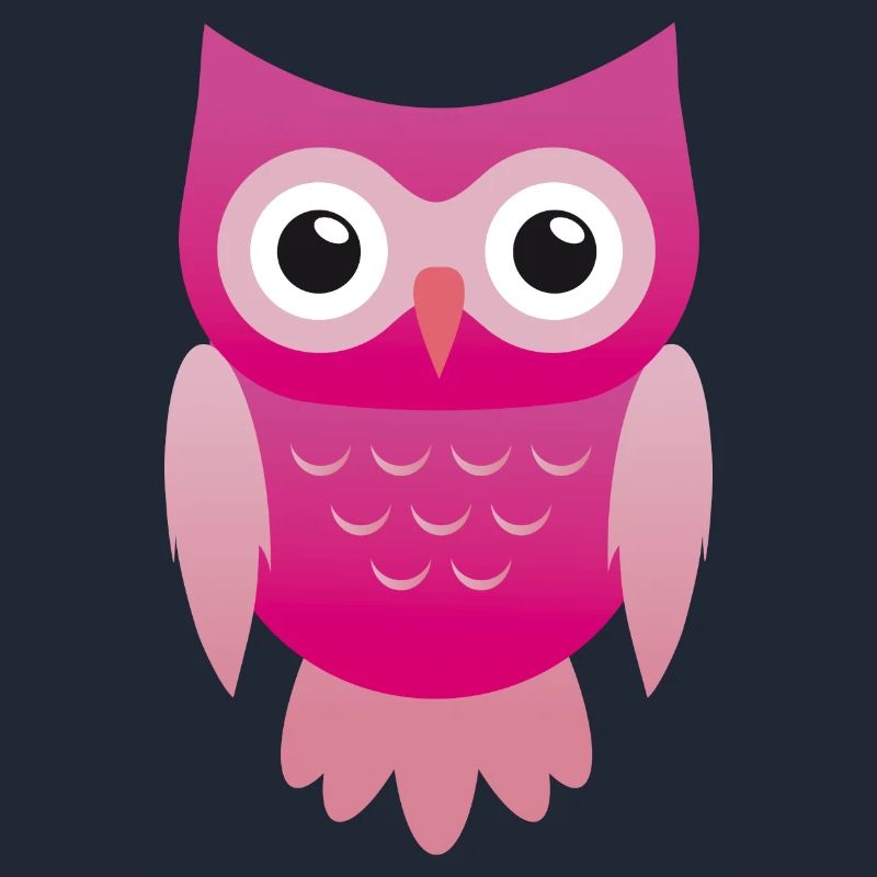 Comic Eule pink im Vector Design