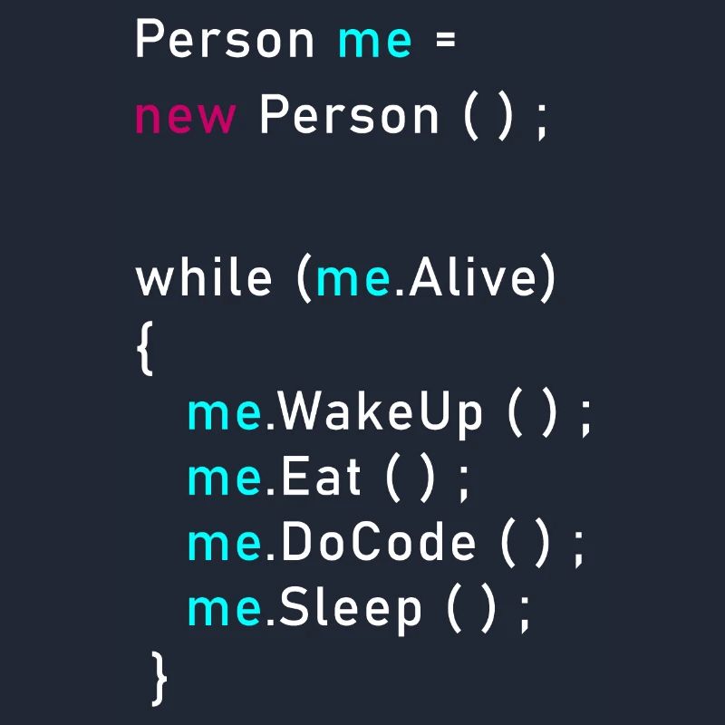 Person me = new Person (); Programmieren Code Java