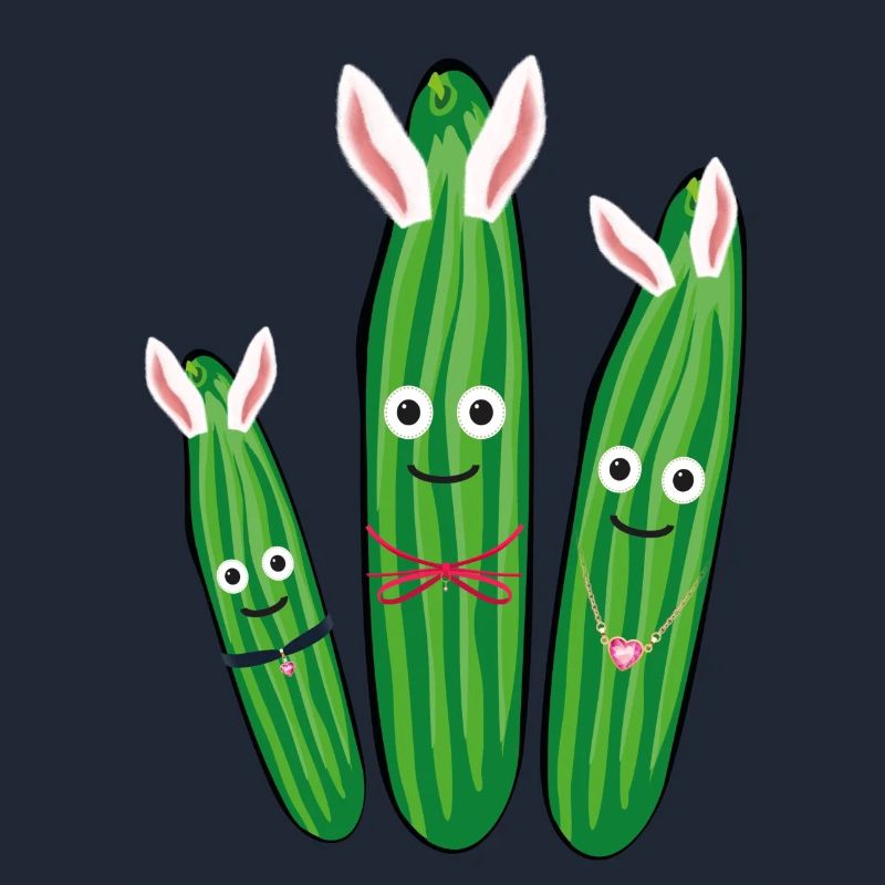 Trio de concombre,concombre,concombre,concombre,concombre,concombre,lapins, lapins