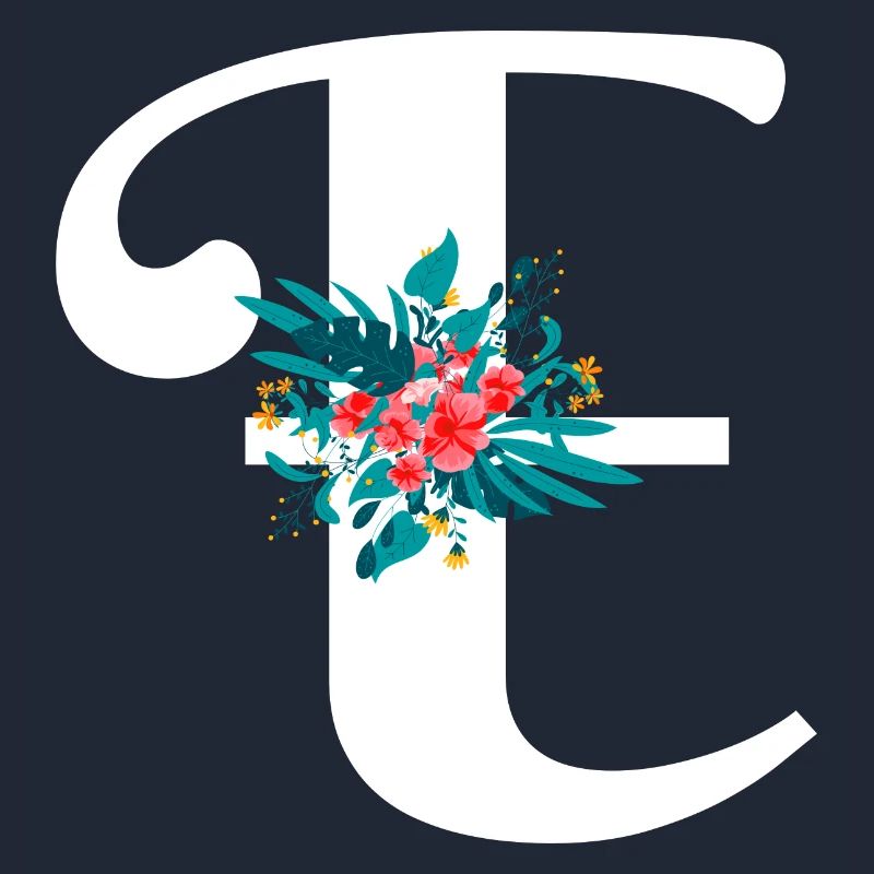 lettre E fleuris
