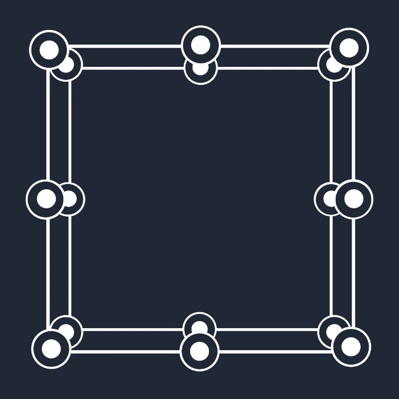 Futuristic frame with circles points