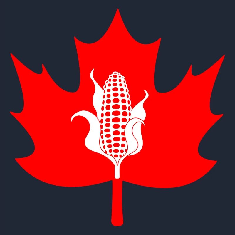 Canada maple leaf corn logo