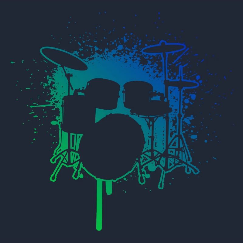 Drum Kit Drummer Playing Drums