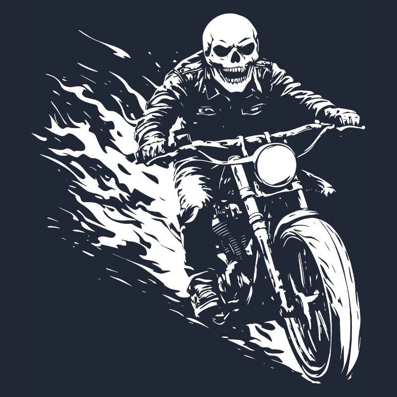 Biker Skull Motorcycle Gift