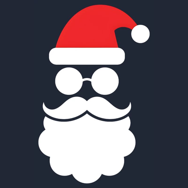 Weihnachtsmann mit Bart Minimal Kopf Design