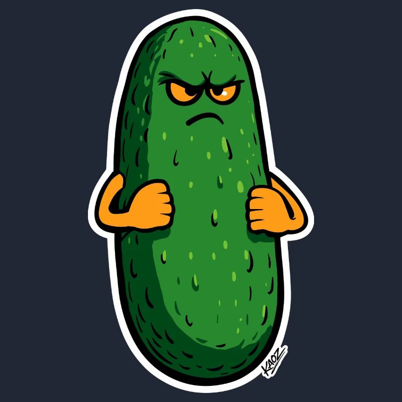 Grumpy Pickle Mascot