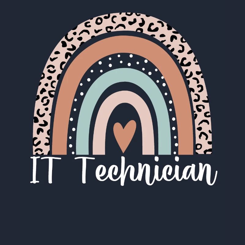 IT Technician Rainbow Leopard Funny IT Technician
