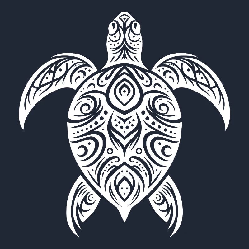 Mystical turtle with tribal elements