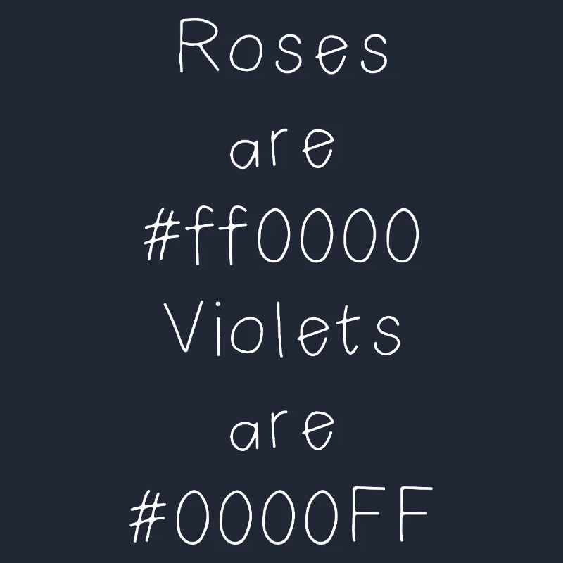 Blague sur le code couleur hexadécimal pour développeurs, codeurs et web...