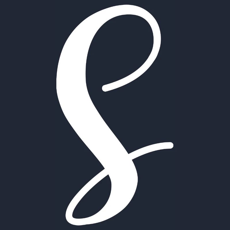 Calligraphie, initiale S