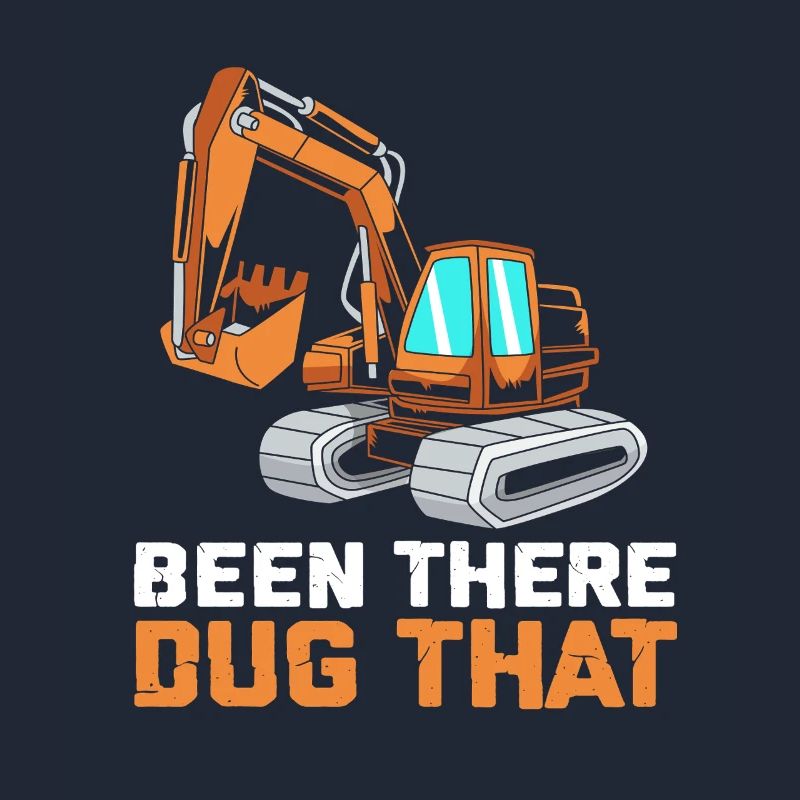 Construction site excavator driver excavation