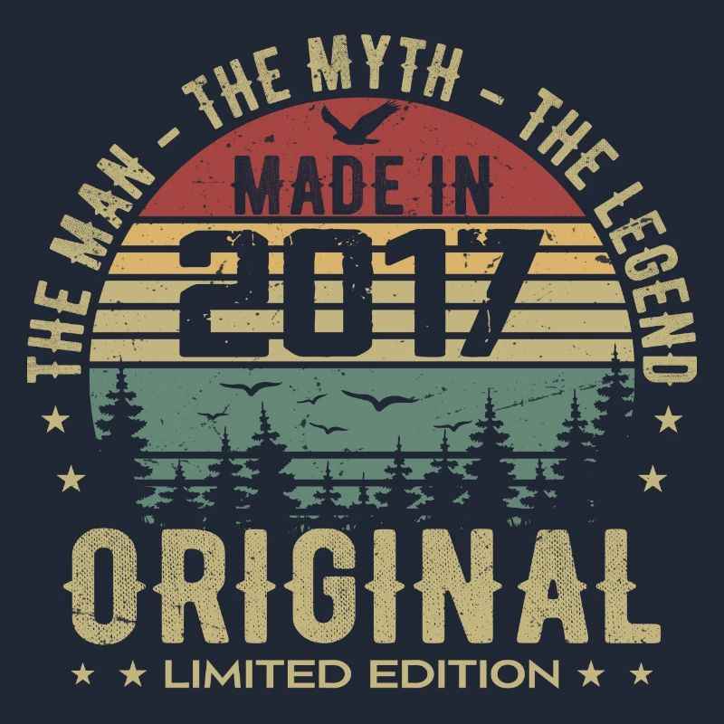 Original 2017 Retro 2017 Geburtstagsgeschenk 2017