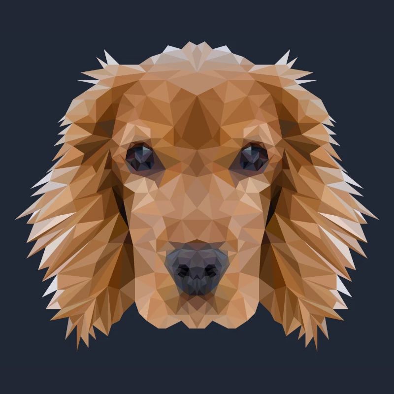 Cocker Spaniel Dog Polygon Design