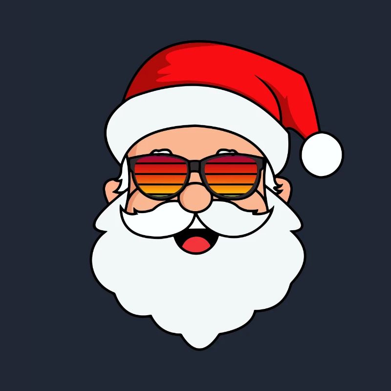 Weihnachtsmann Gesicht Mit Brille