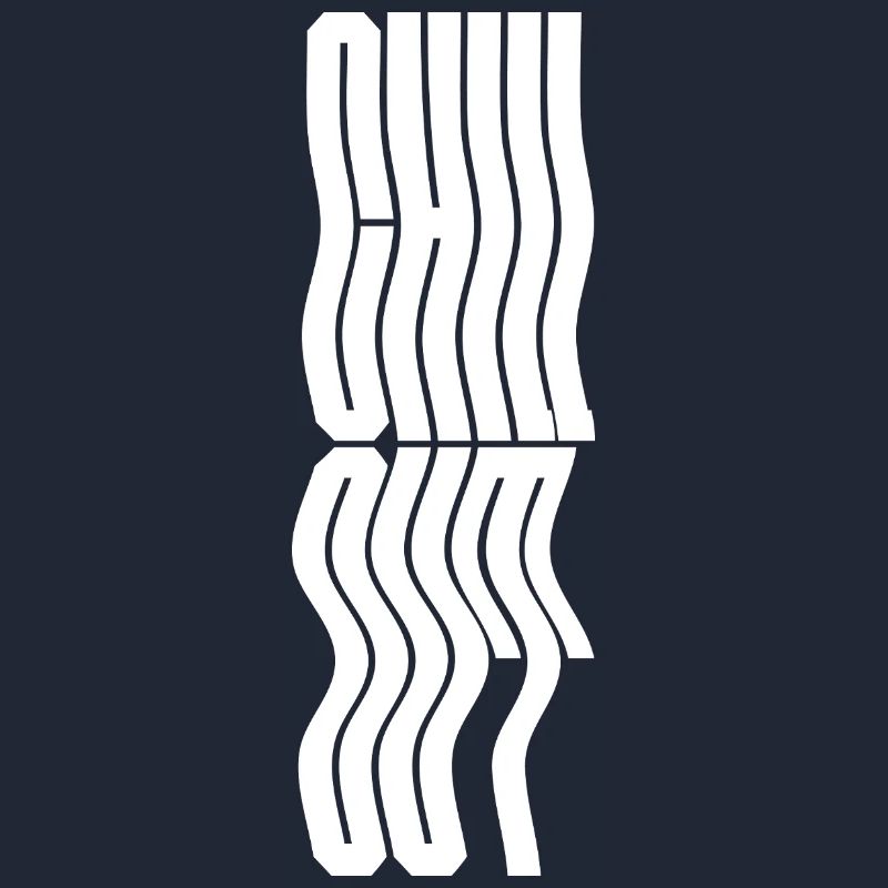 Conception du logo typographique ondulée Chill Out