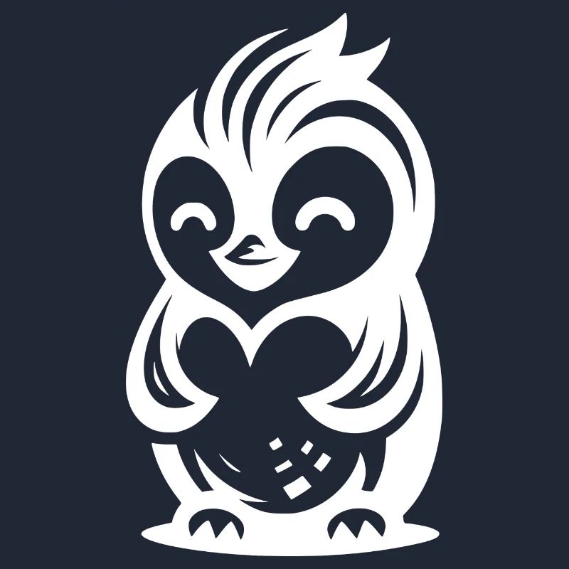 Dessin de pingouin avec une expression amicale mignonne