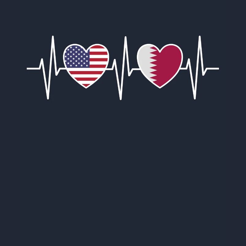 Drapeaux des États-Unis et du Qatar Drapeau qatari
