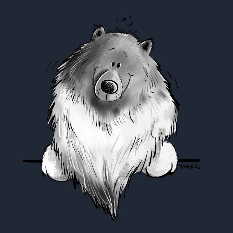 Lustiger Wolfsspitz I Comic Hund Geschenk