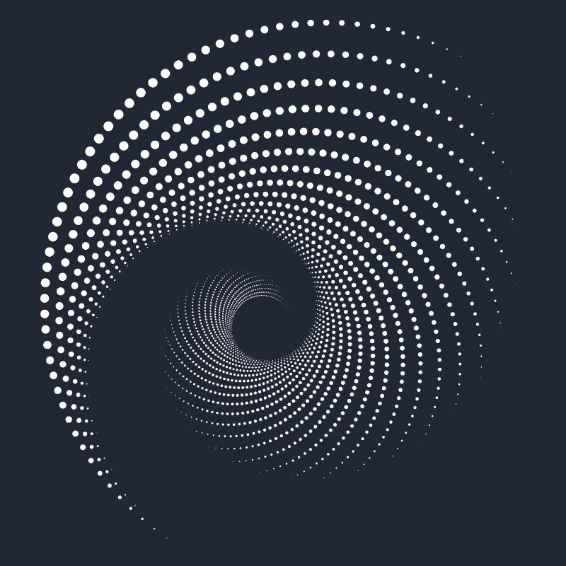 Impression à Spirale à Points Galaxies