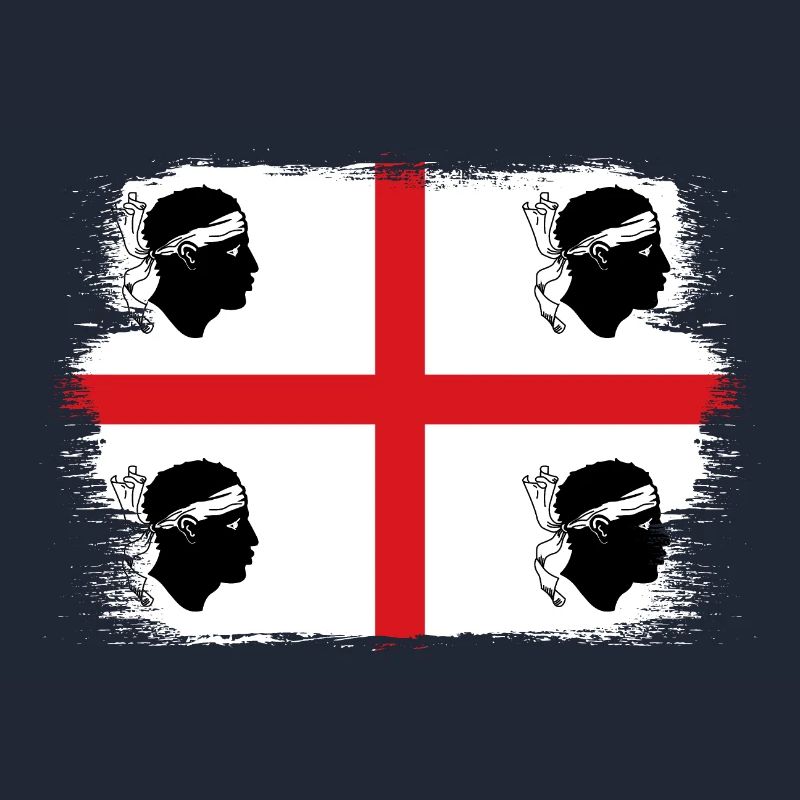 Drapeau de la Sardaigne Drapeau sarde Drapeau de la Sardaigne