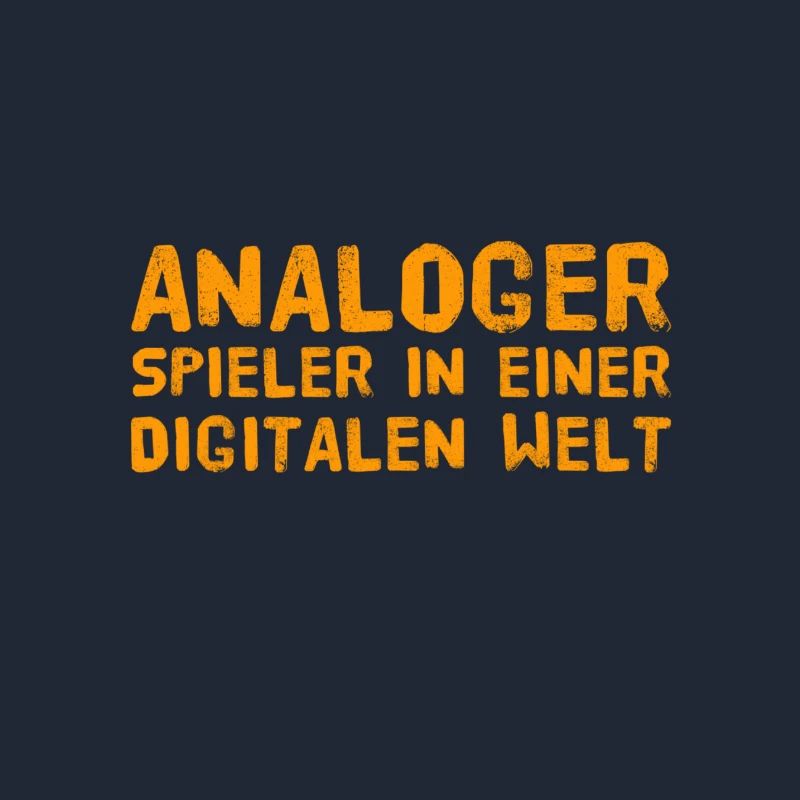 vor dir steht ein analoger Spieler