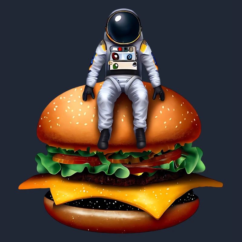 Weltraum Astronaut Cheeseburger