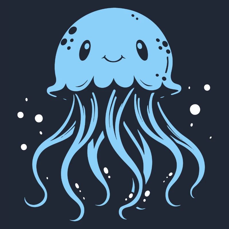 Float on, jellyfish with tentacles, sea creatures
