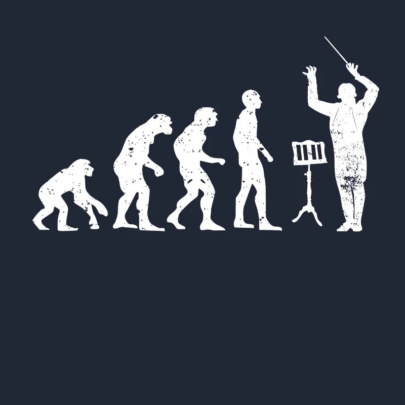 Dirigent Evolution Musiker Geschenkidee