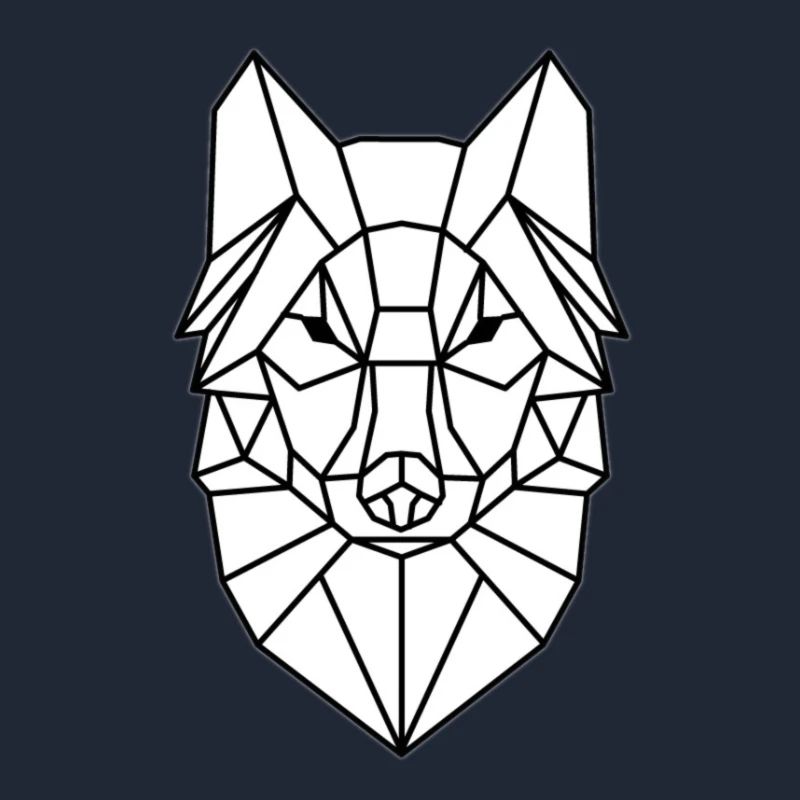 Simple wolf head design