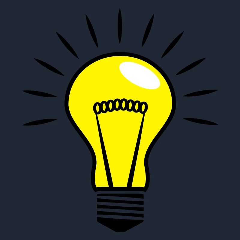 Light bulb Comic Vector 3 Color customizable