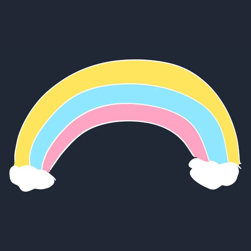 Rainbow icon clouds