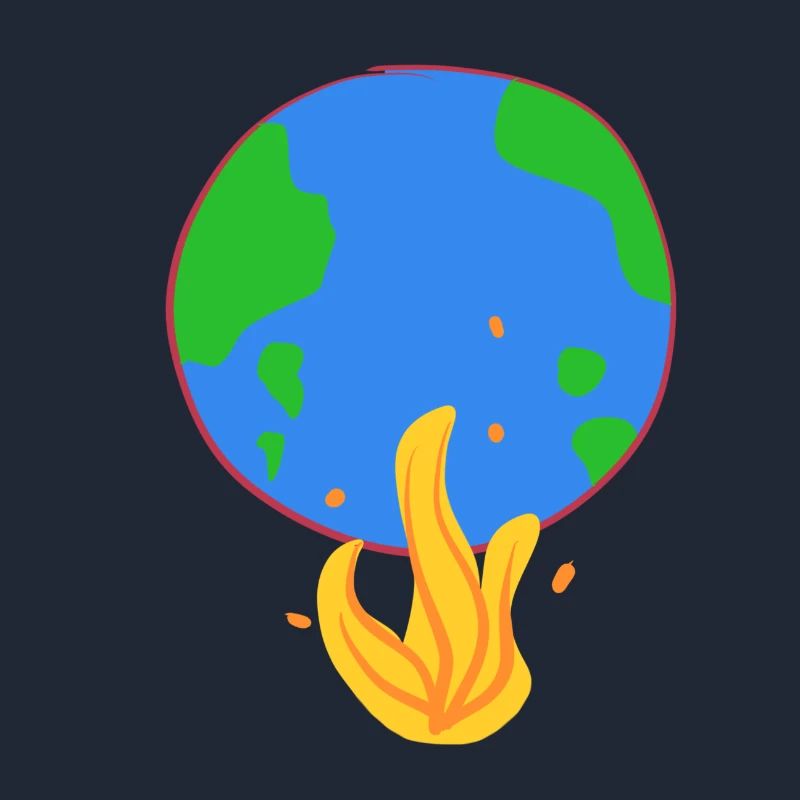 earth burns climate protection fire