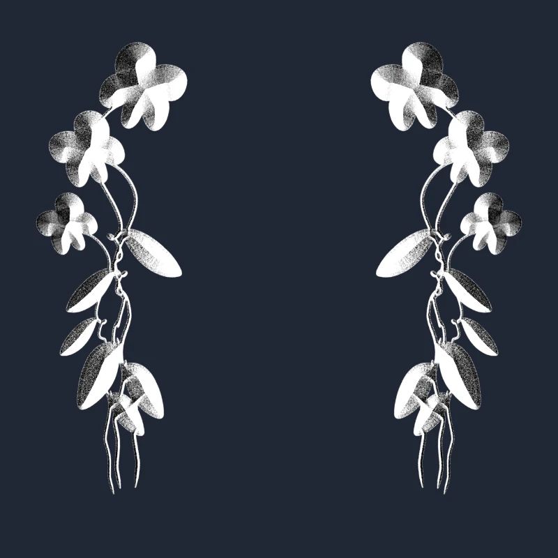 grey flowers flowers pattern silver parallel