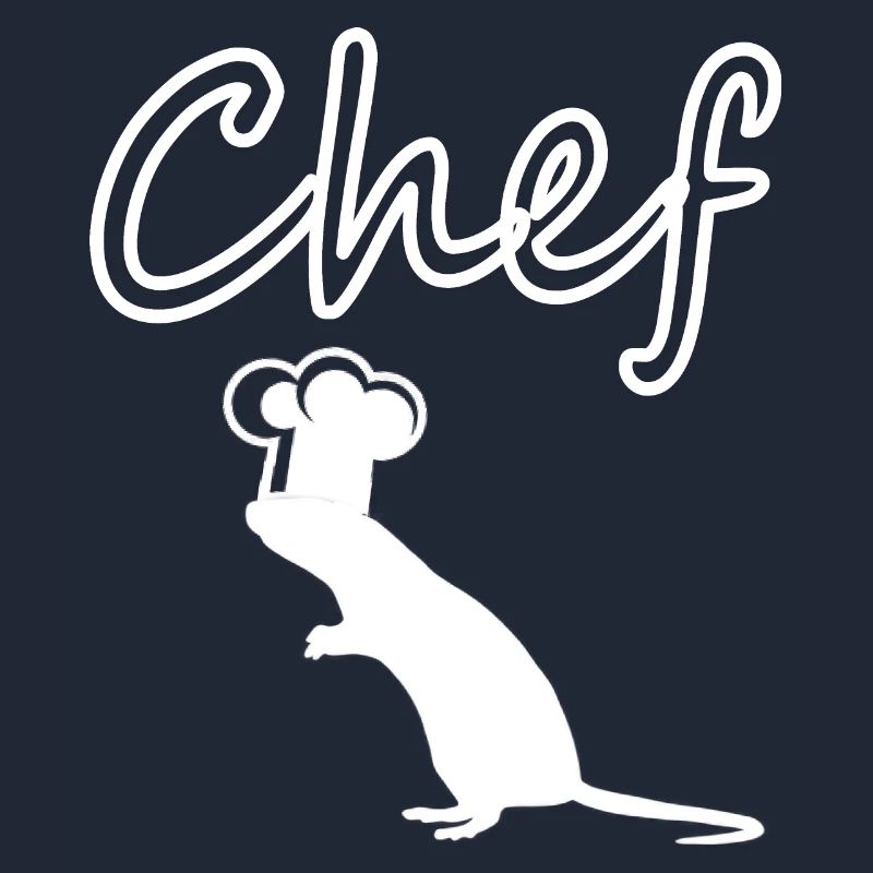 Chef comic figurine rat with cooking hat gift