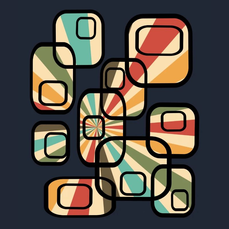 70s wallpaper pattern cuboid retro pattern