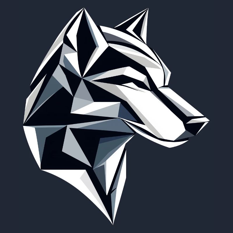 Conception de logo Wolf I Low Poly Art