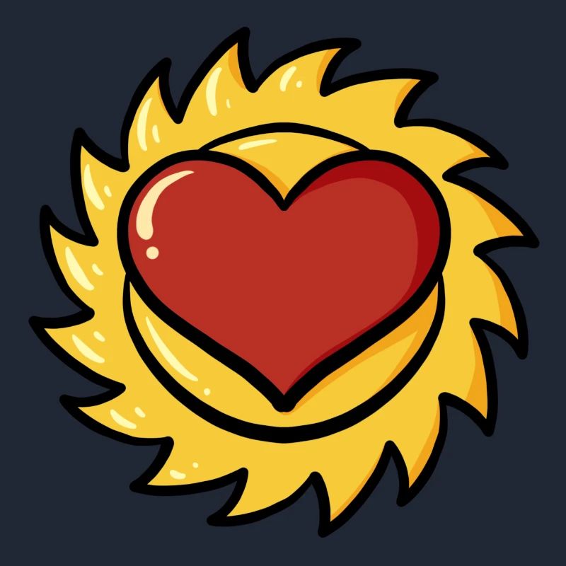 Herzsonne Sonne Herz Geschenkidee - Sonnenherz