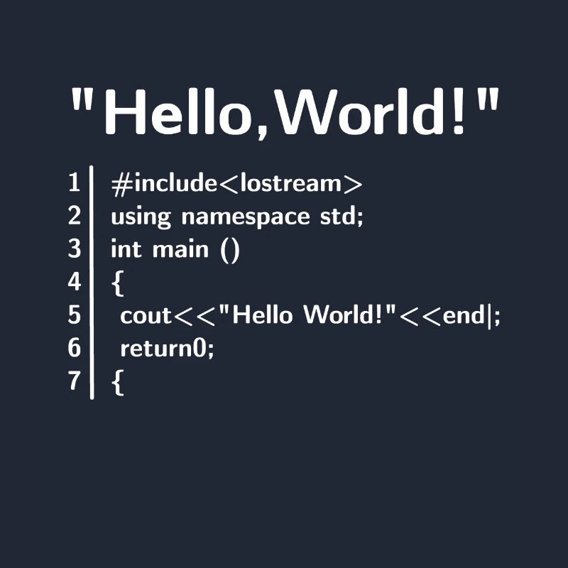 Hello Welt Programm - Programmierer T-Shirt