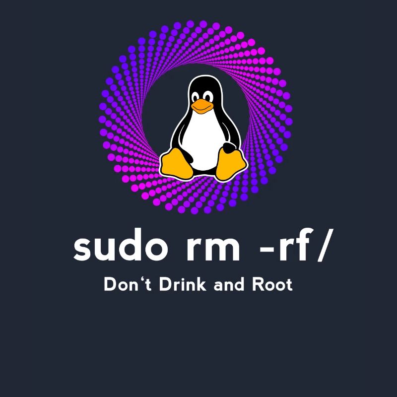 Ordinateur Sys admin Penguin Nerd pc sudo rm -rf cod
