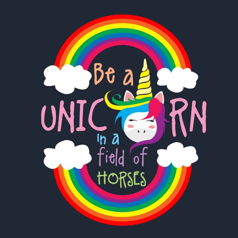 Sei ein Regenbogen-Einhorn