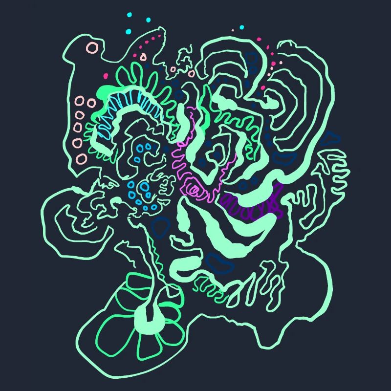 Coral Map / Floral Pattern
