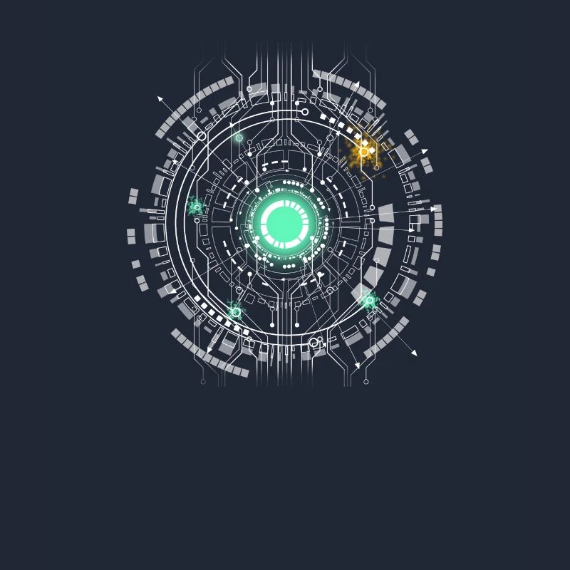 nerd CPU core computer code pc board spaceship